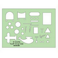 Kids Template 1 w/ Airplane & Geometric Cutouts (5.25"x3.8175"x0.03")